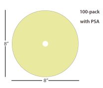 Ångströmlap® Disque de film de rodage d&#39;oxyde d&#39;aluminium - 8 pouces 3 µm (micron), PSA, trou